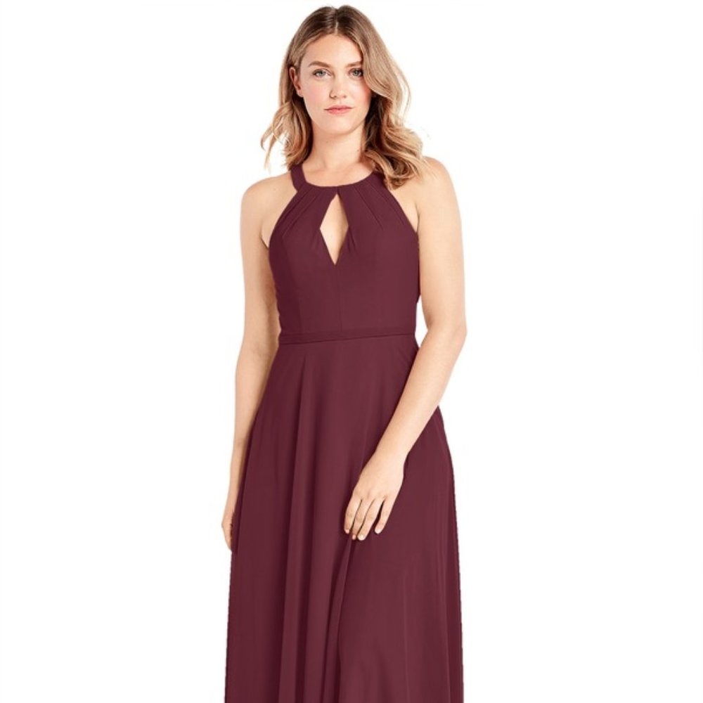 Azazie Colette Bridesmaid Dress in Cabernet
